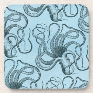 Dessous-de-verre Poulpe bleu