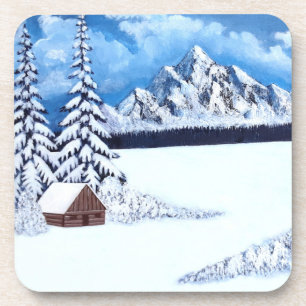 Dessous de verre pour boisson Scène hivernale merv