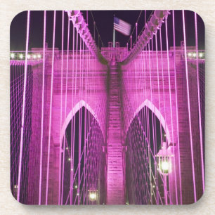 Dessous-de-verre Pourpre de Lit de pont de Brooklyn