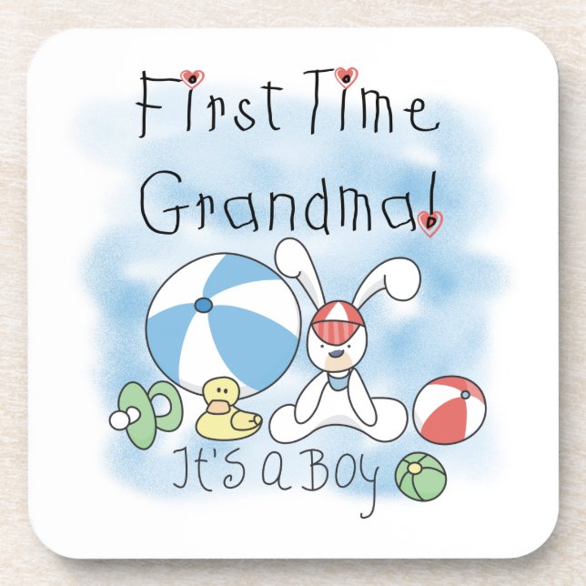 Dessous-de-verre Première Grand-mère des cadeaux de garçon (Devant)