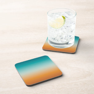 Dessous-de-verre Pretty Ombre Sunny Orange & Teal Blue Gradient