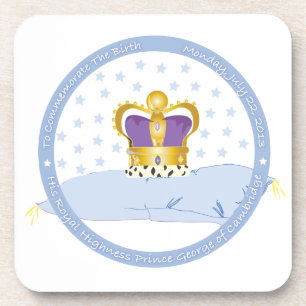 Dessous-de-verre Prince George de Cambridge Coussin et Couronne