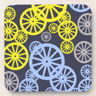Dessous-de-verre Produit de cercle en roue funky et heureux