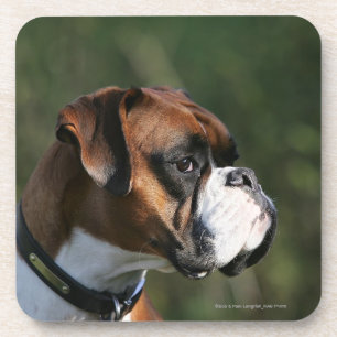 Dessous-de-verre Profil de côté de chien de boxeur