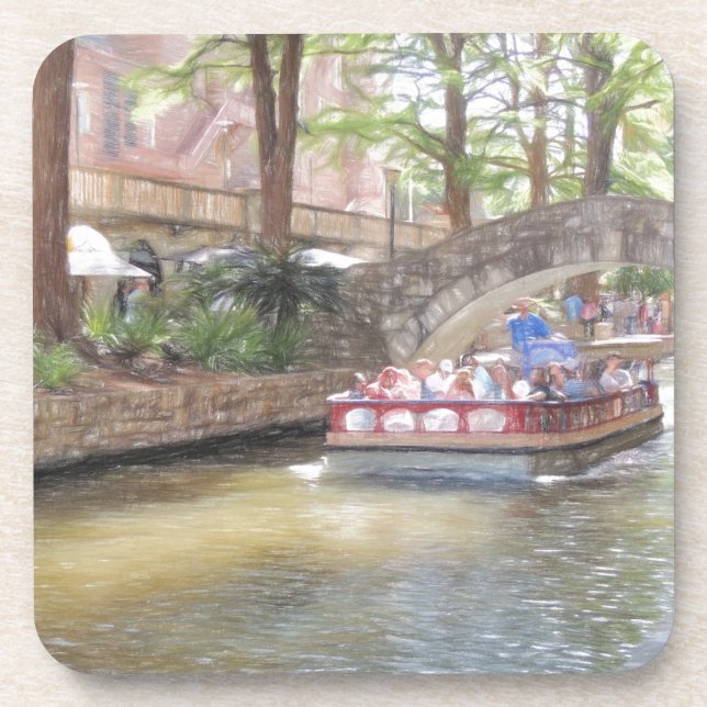 Dessous-de-verre Promenade de rivière de San Antonio (Devant)