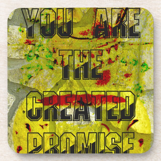 Dessous-de-verre Promesse d'or : Le script doré du destin (Devant)