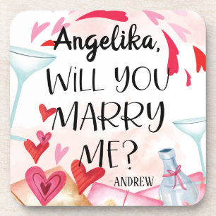 Dessous-de-verre Proposition de marriage   You Marry Me ? Custom