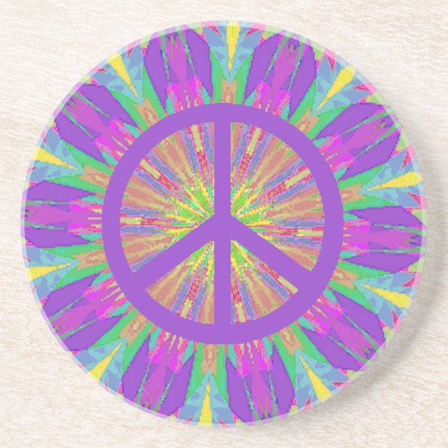 Dessous de verre psychédéliques de colorant de (Devant)