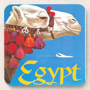 Dessous-de-verre Publicité vintage Egypt Air Travel