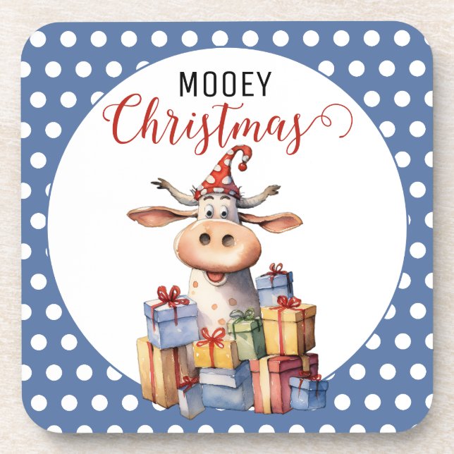 Dessous-de-verre Pun de vache de Noël (Devant)