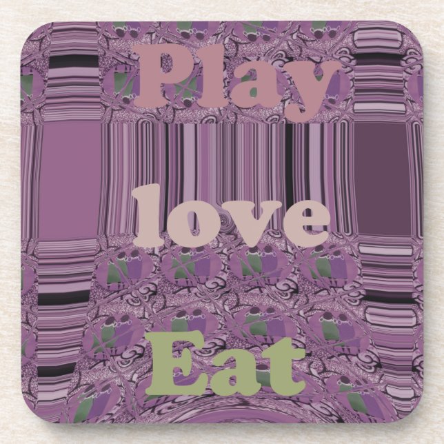 Dessous-de-verre Purple Lots & Jouer Manger Afrique du Sud Traditio (Devant)
