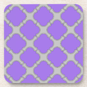 Dessous-de-verre Quatrefoil violet et gris