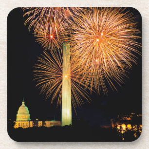 Dessous-de-verre Quatrième de juillet, affichage de feu d'artifice