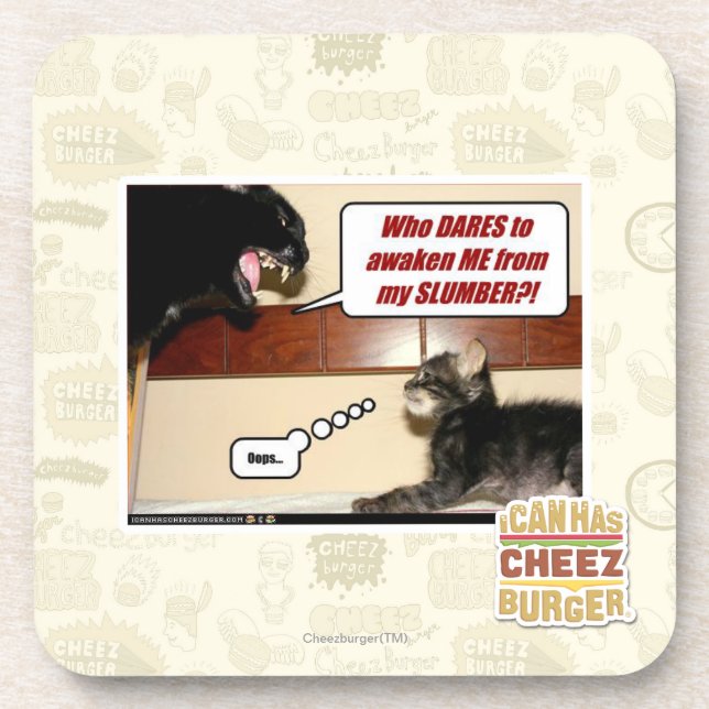 Dessous-de-verre Qui ose me réveille ? (Devant)