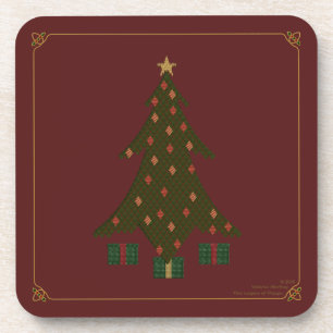 Dessous-de-verre Quilted Christmas Square Coaster