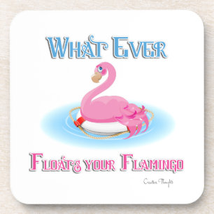 Dessous-de-verre Quoi qu'il flotte votre Flamant rose 2