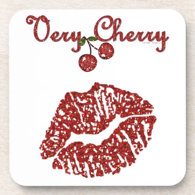 Dessous-de-verre RAB Rockabilly très Cherry Kiss (Devant)
