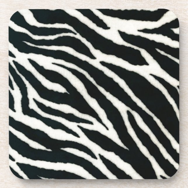Dessous-de-verre RAB Rockabilly Zebra Imprimer noir et blanc (Devant)