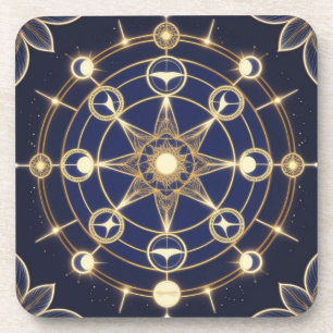 Dessous-de-verre Radiance Divine – Mandala Doré de l'Éveil