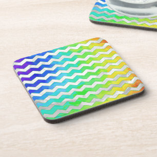 Dessous-de-verre Rainbow Icy Chevron Motif