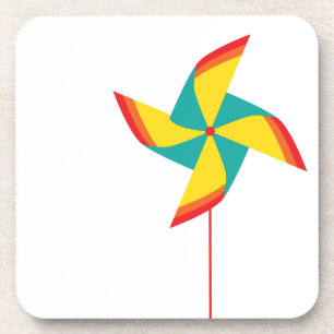 Dessous-de-verre rainbow pinwheel