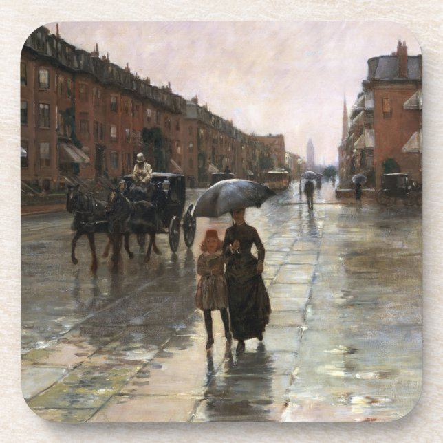 Dessous-de-verre Rainy Day, Boston par Frederick Childe Hassam (Devant)