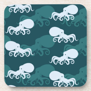 Dessous-de-verre Rangées de motif de poulpe