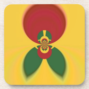 Dessous-de-verre Rasta Colours Art Abstrait Imprimer