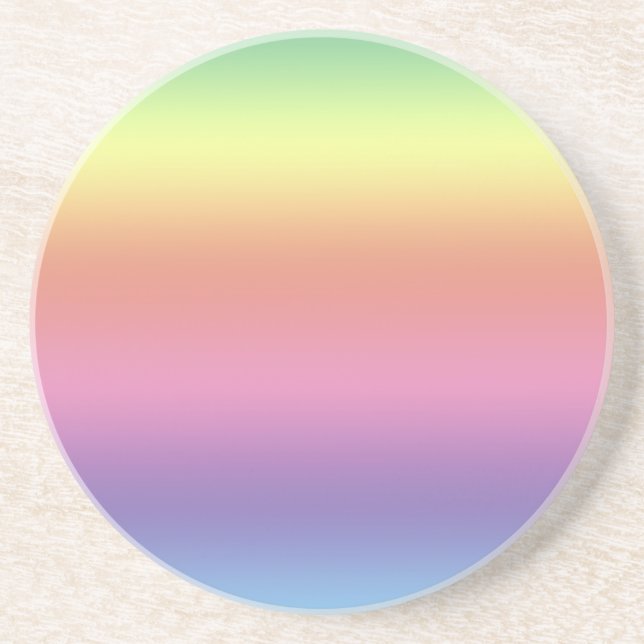 Dessous de verre - Rayures arc-en-ciel (Devant)