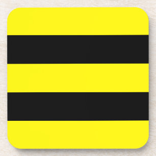 Dessous-de-verre Rayures jaunes et noires