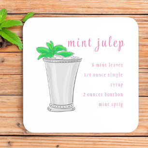 Dessous-de-verre Recette de bar Derby Mint Julep