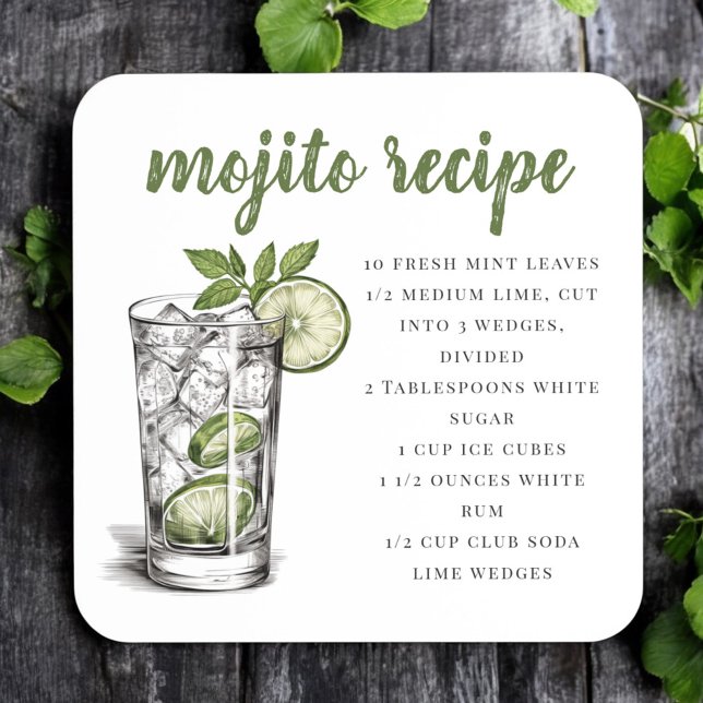 Dessous-de-verre Recette de Mojito (Créateur téléchargé)