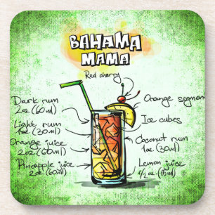 Dessous-de-verre Recette Drink Bahama Mama