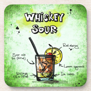 Dessous-de-verre Recette Whiskey Sour Drink