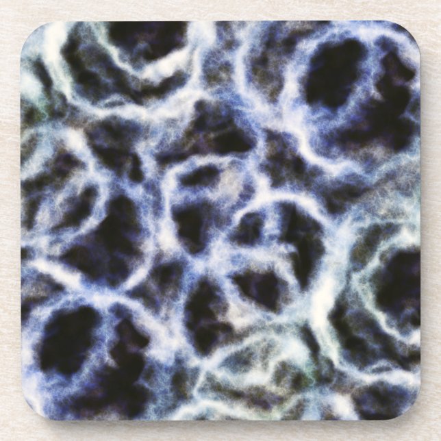 Dessous-de-verre recycled indigo shibori : (Devant)