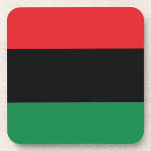 Dessous-de-verre Red, Black and Green Flag