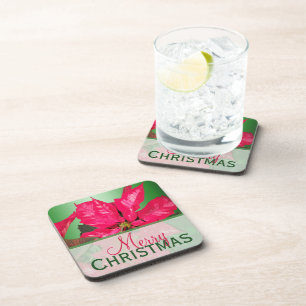 Dessous-de-verre Red Green Merry Christmas Coaster Set (6)