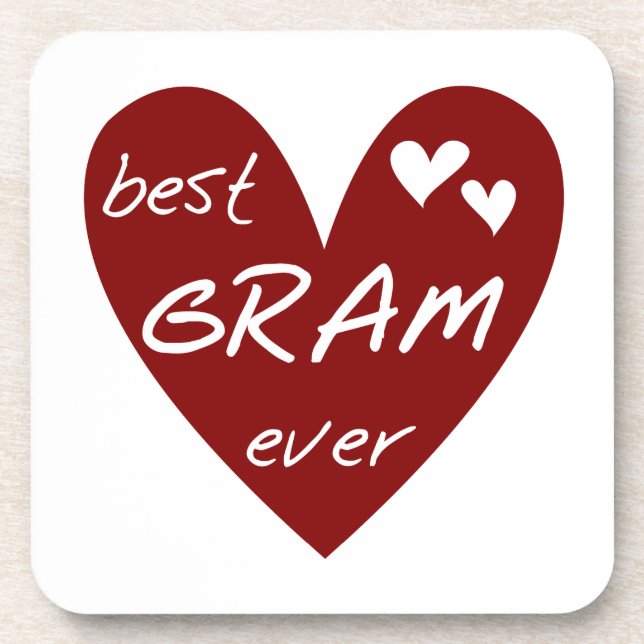 Dessous-de-verre Red Heart Meilleur Cadeaux Gram Ever (Devant)