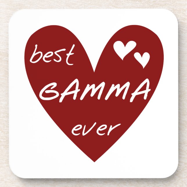 Dessous-de-verre Red Heart Meilleur Gamma Jamais Cadeaux (Devant)