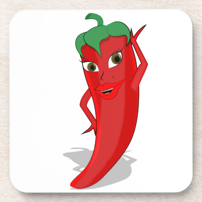 Dessous-de-verre Red Hot Pepper Diva (Devant)