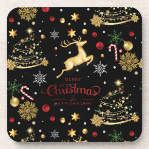 Dessous de verre Red Joyeux Christmas Tree