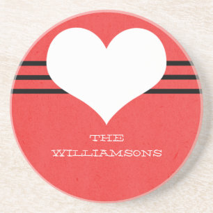 Dessous de verre Red Modern Heart