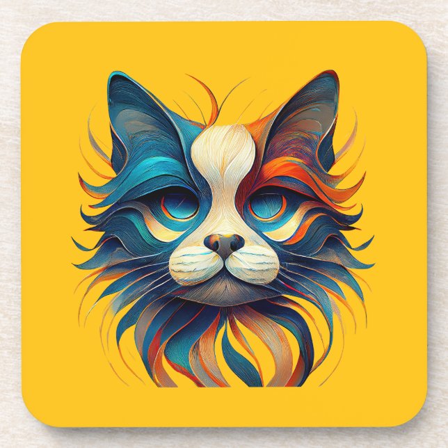 Dessous-de-verre Red White & Blue Patriotic Cat (Devant)