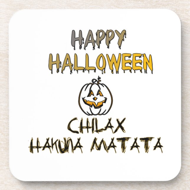 Dessous-de-verre Refroidissez et détendez-vous Happy Halloween Coll (Devant)