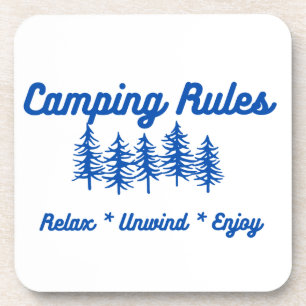 Dessous-de-verre Règles de camping - Détendez-vous, Détendez-vous, 