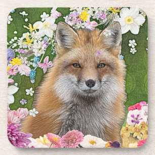 Dessous-de-verre Renard Fairytale dans le champ des fleurs