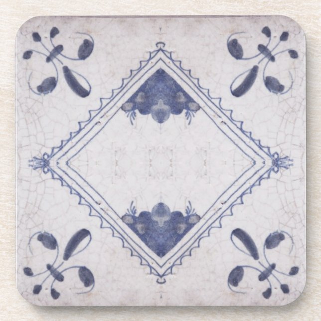 Dessous-de-verre Repro Portugais Floral Azulejos Carrelage (Devant)