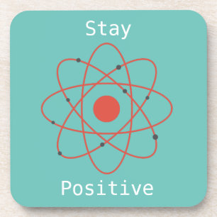 Dessous-de-verre Restez geek scientifique de physique atomique posi