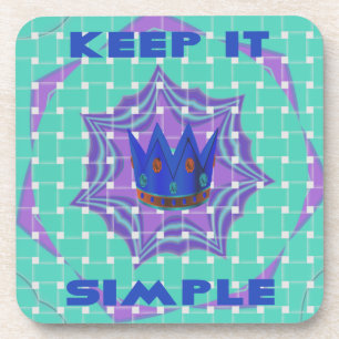 Dessous-de-verre Restez simple : l'art Motif de la Clarté Royale