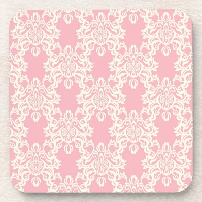Dessous-de-verre Rétro damassé florale (Devant)